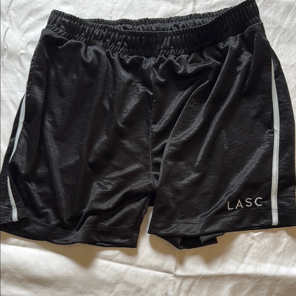 Men's Black Athletic Shorts LASC SIZE MEDIUM